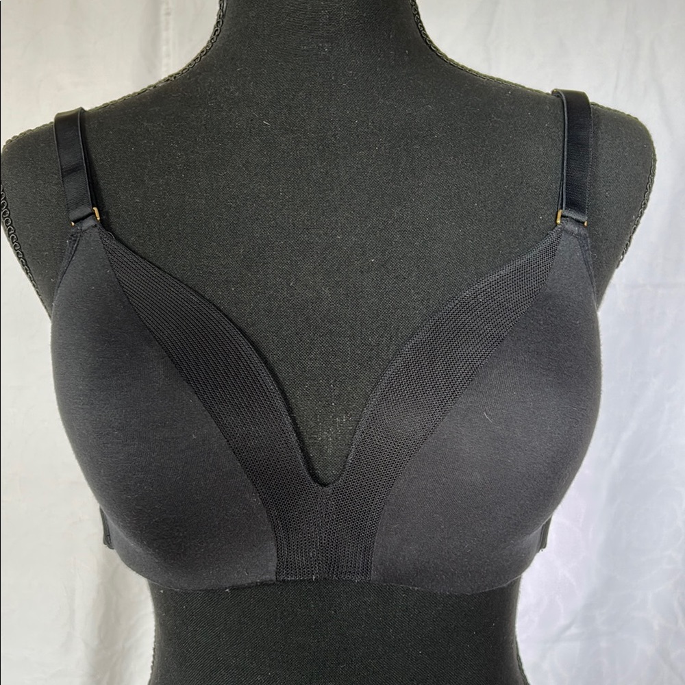 ALL YOU LIVELY black soft pad bra. Black netting on side No underwire Size 38 B